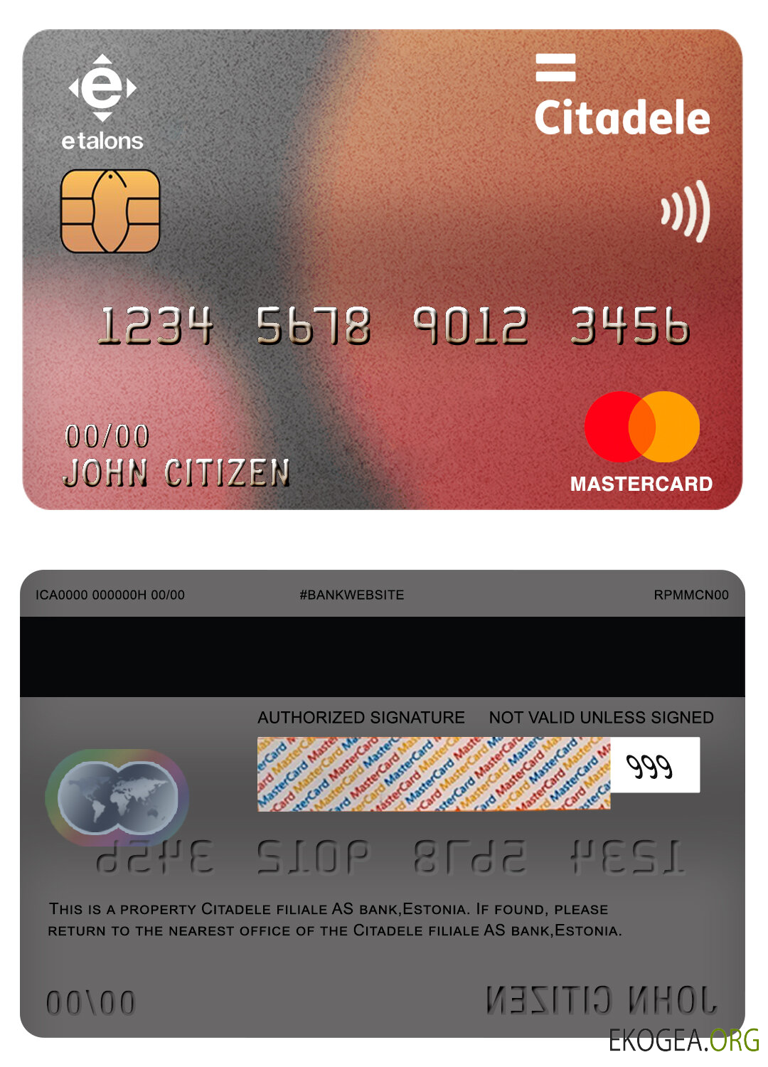 Estonie Citadele Filiale AS banque mastercard